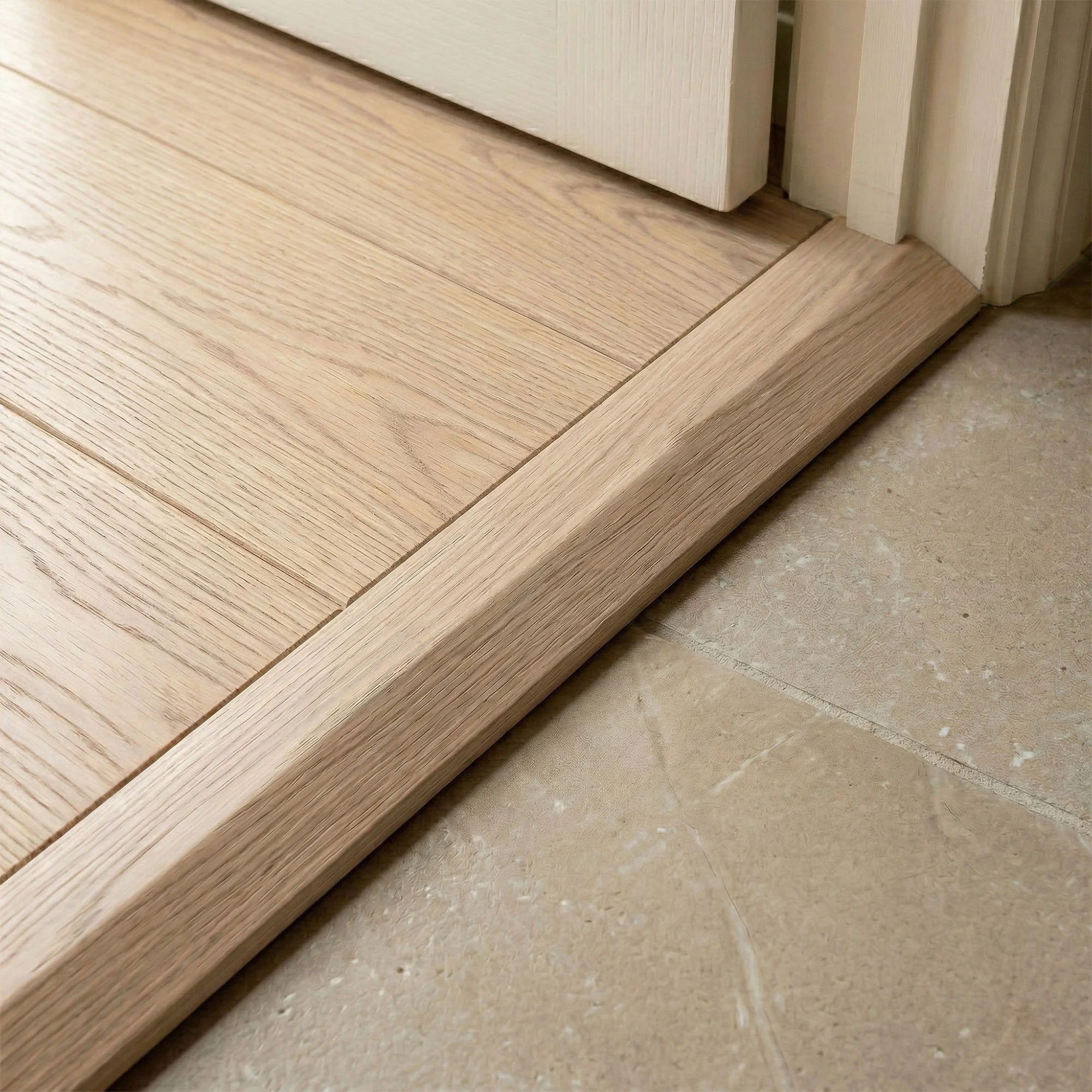 Washed Oak Semi-Ramp Adapting Profile Door Bar 990mm - Image 2