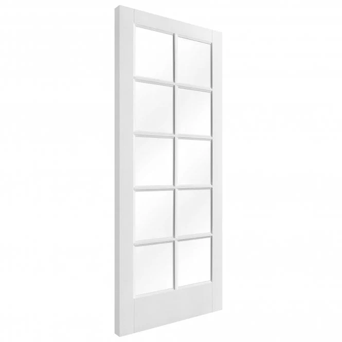 White Internal Primed SA 10 Light Clear Glass Door - Image 2